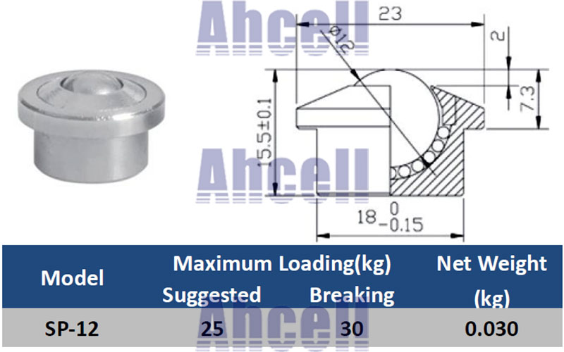 SP-12 Drop In Ball Transfer
